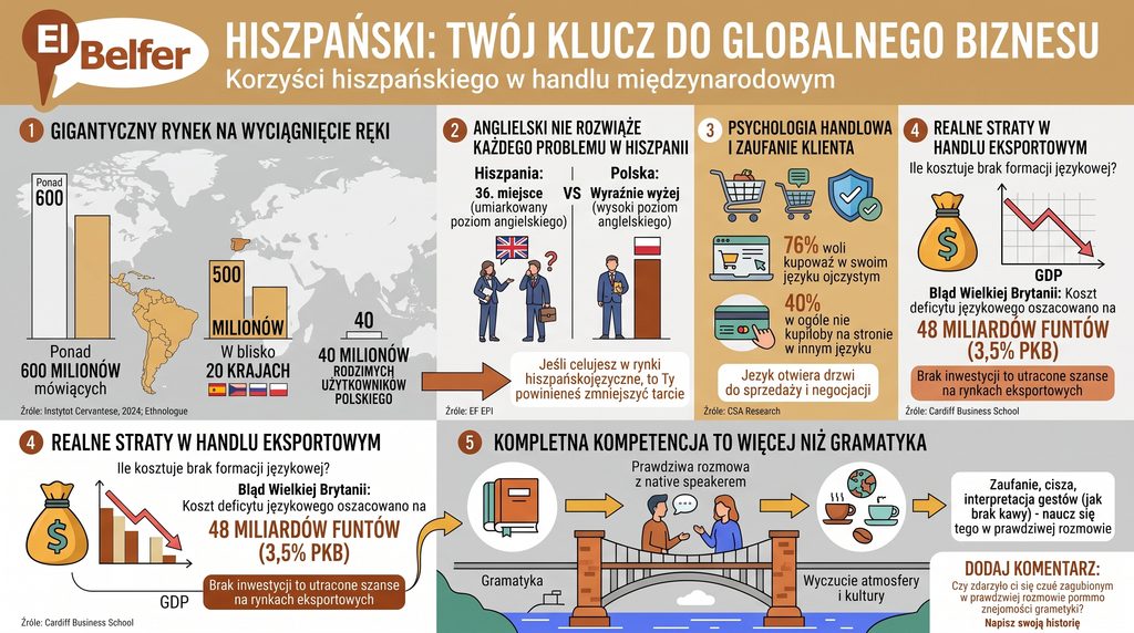 Hiszpański w biznesie międzynarodowym – znaczenie języka dla eksportu, sprzedaży i relacji z klientami